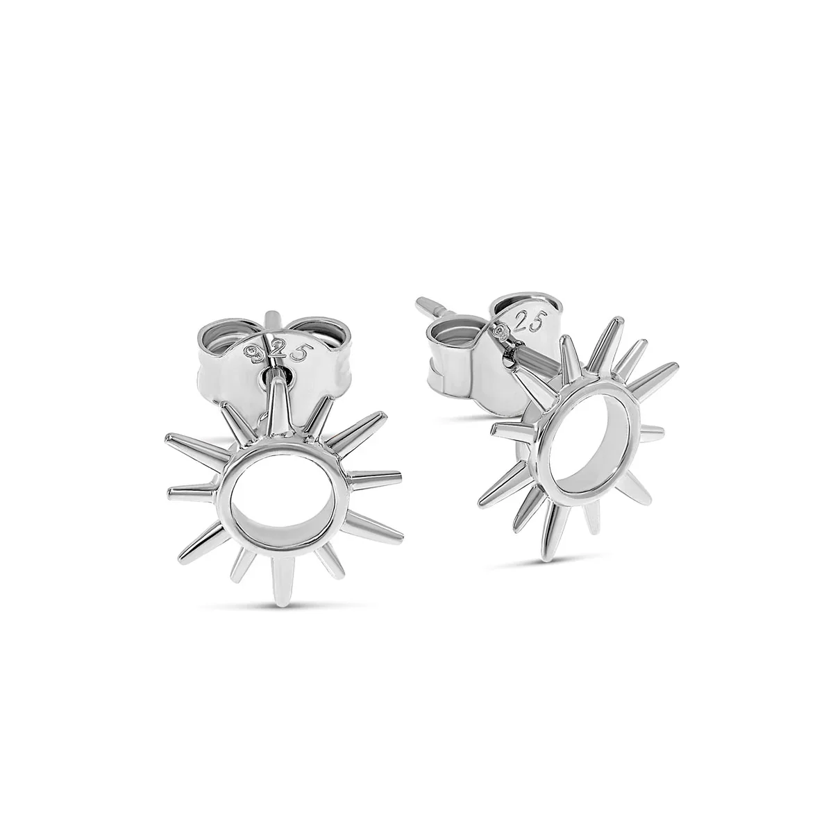 Open Sunshine Studs Sterling Silver