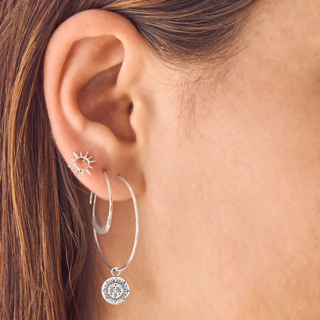 Open Sunshine Studs Sterling Silver - Image 2