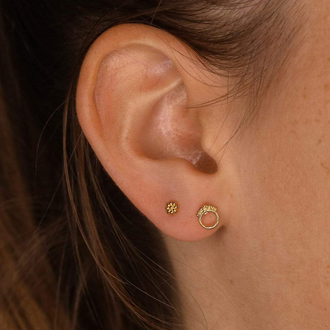 Gold Wild Flower Studs - Image 2
