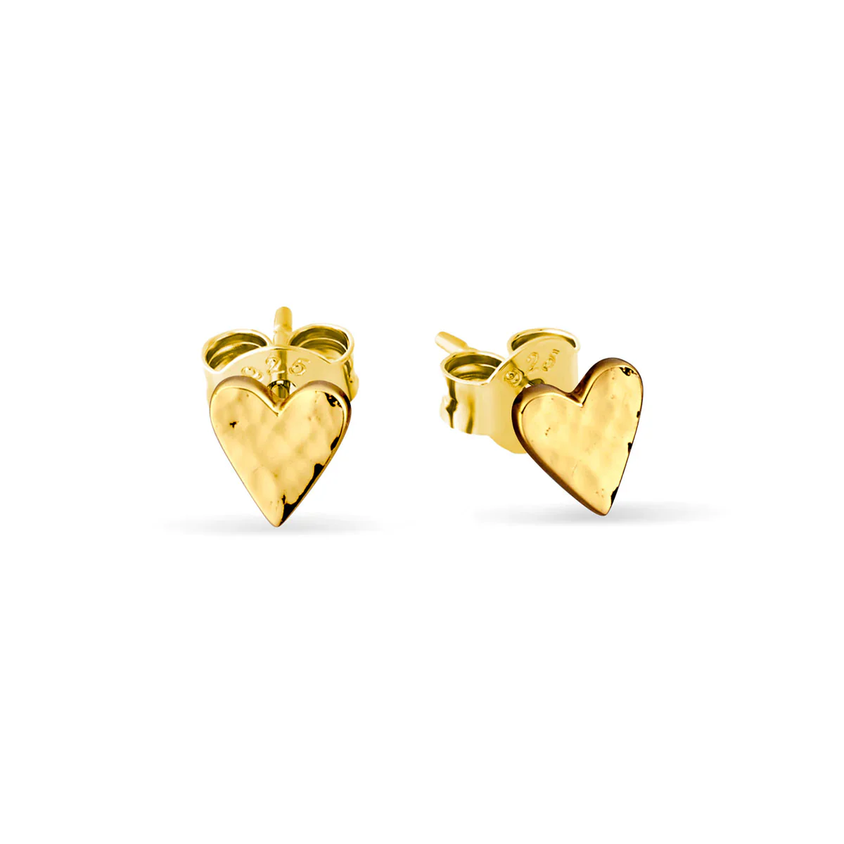 Aphrodite Heart Studs Gold