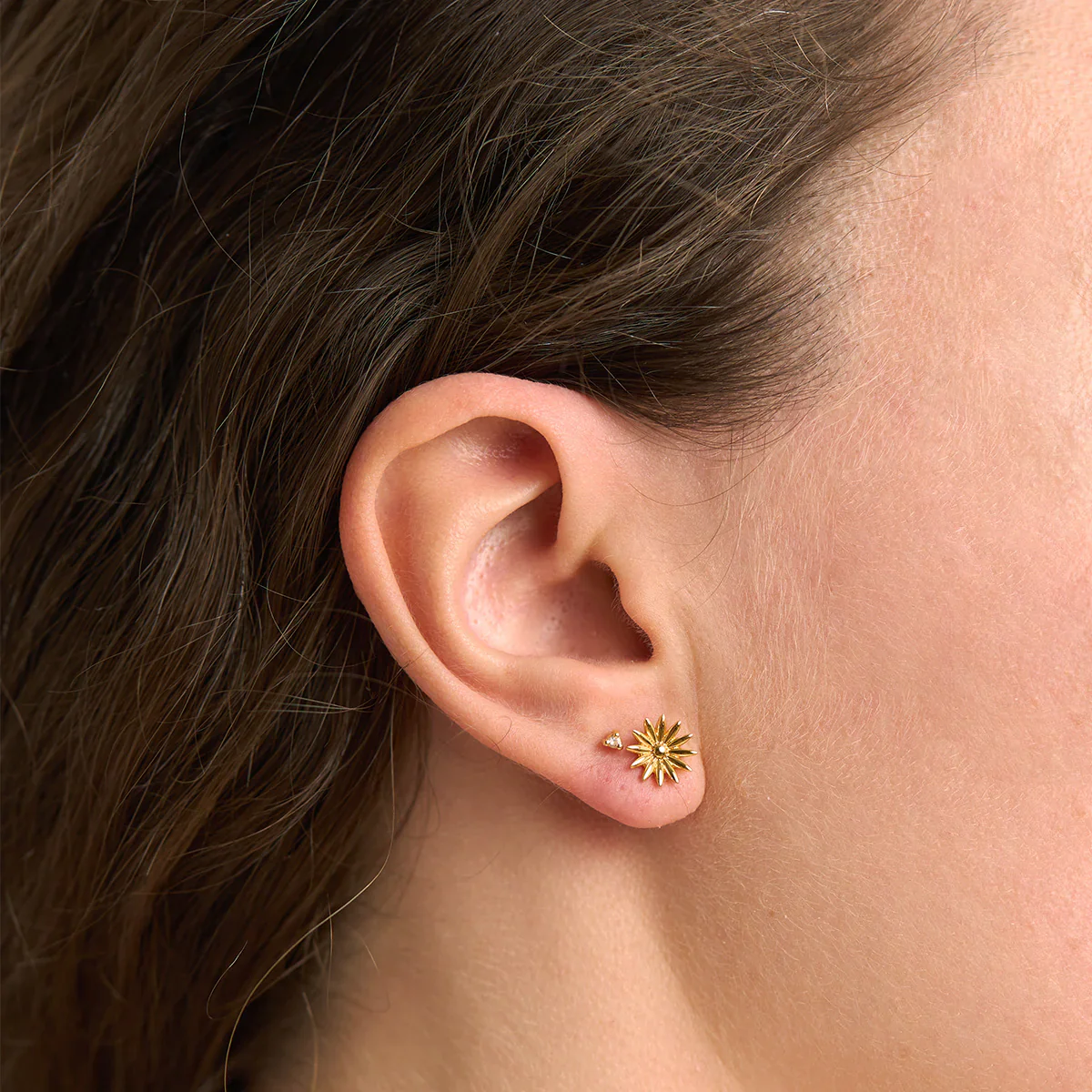 Spring Floral Gold Studs - Image 2