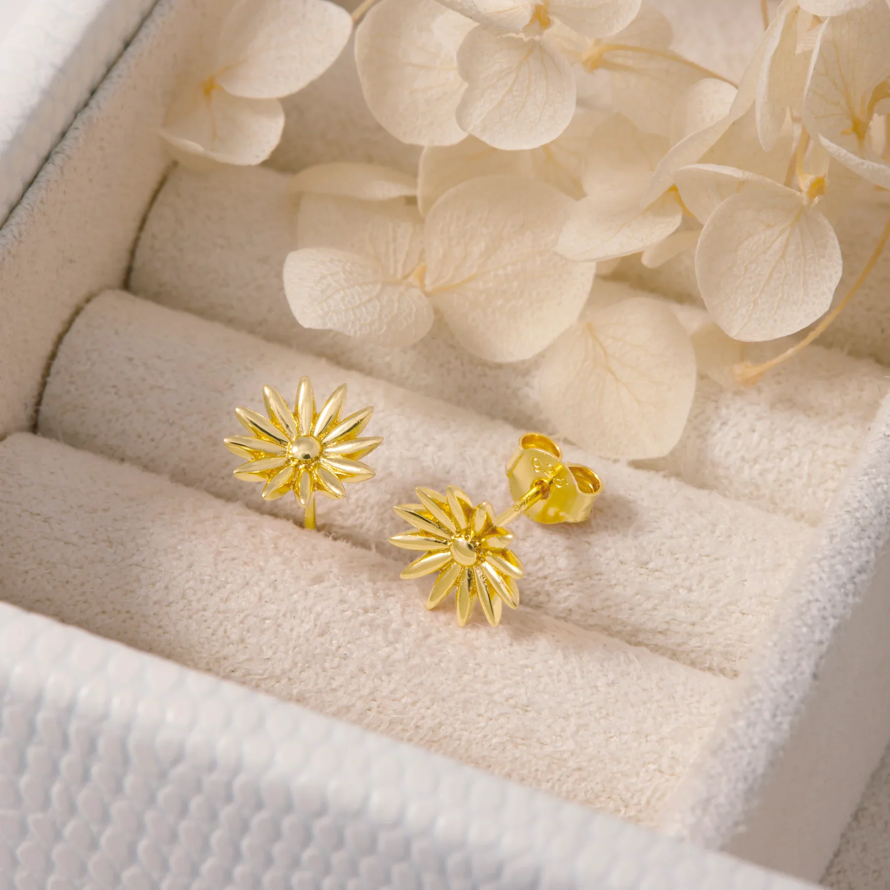 Spring Floral Gold Studs - Image 3