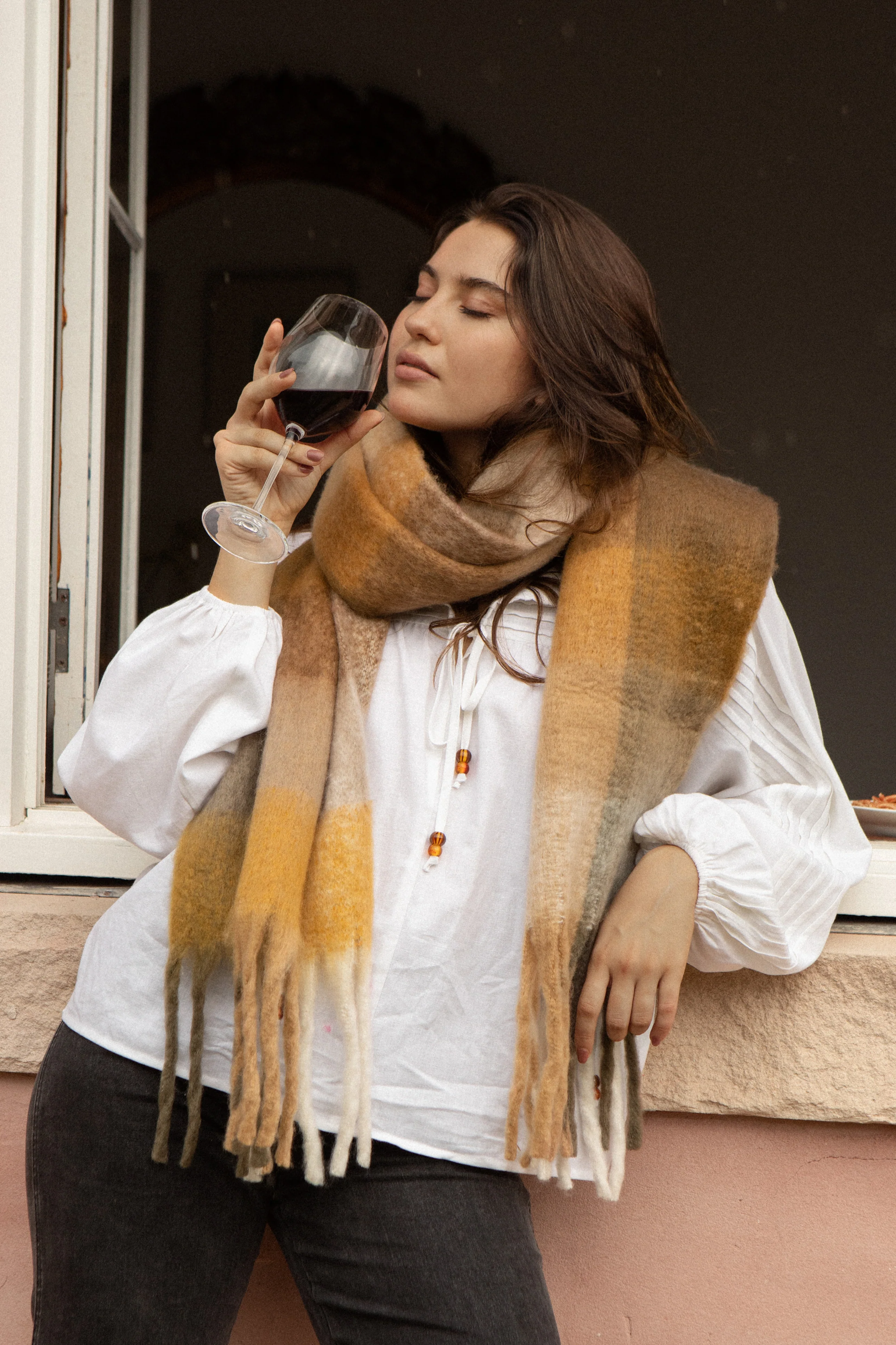 Snuggle Scarf - Coffee - Image 2