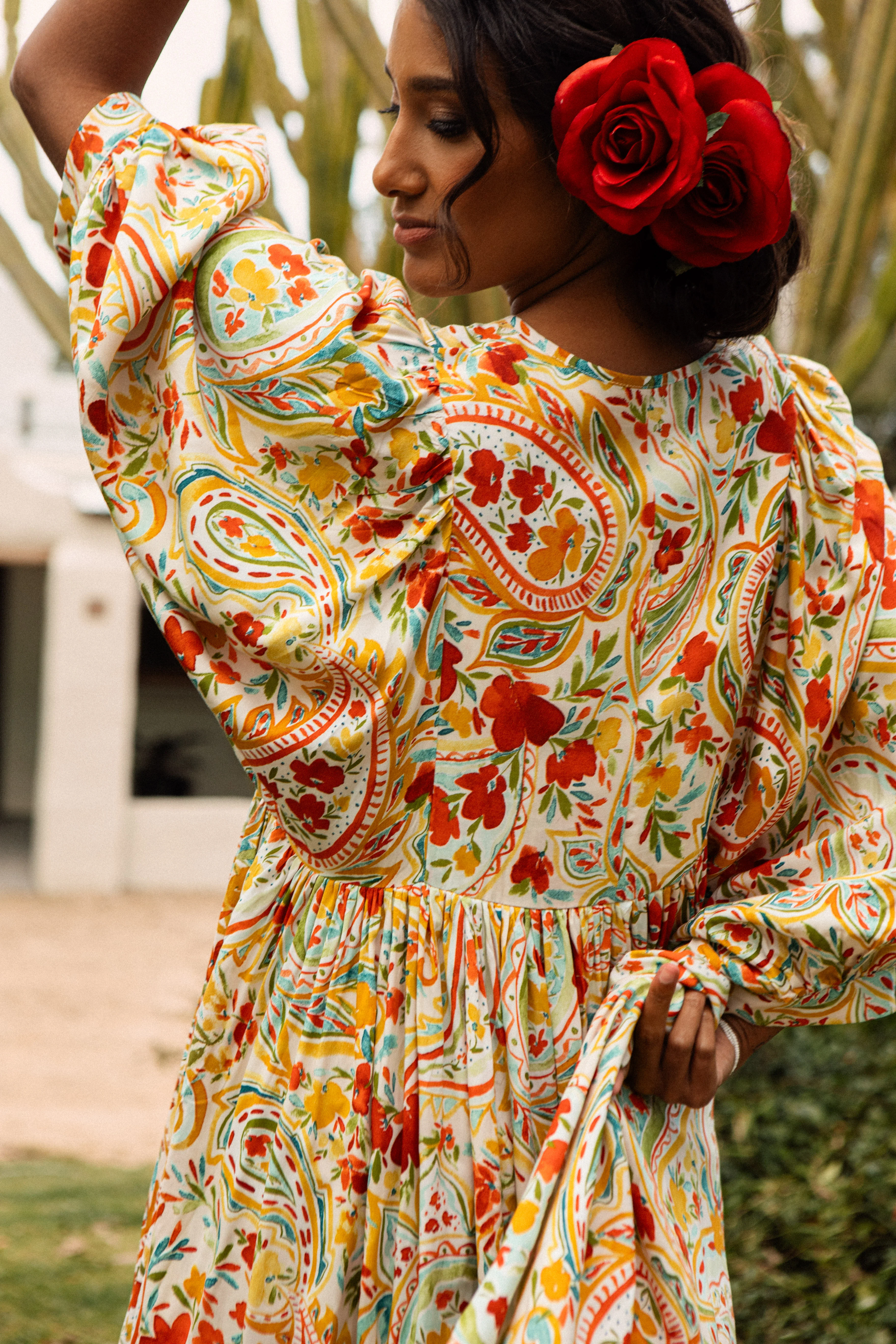 Sofia Midi Dress - Salsa - Image 3