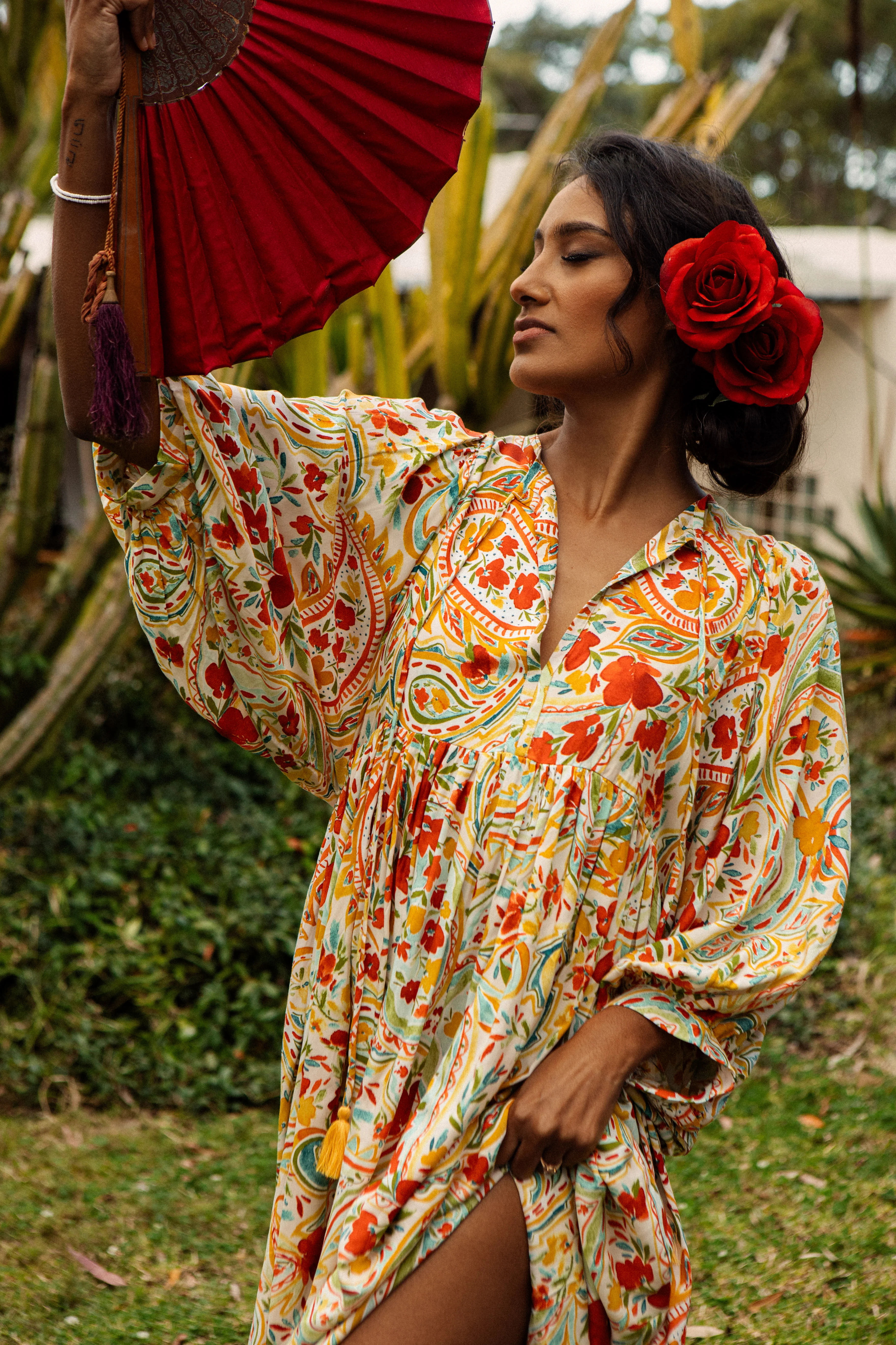 Sofia Midi Dress - Salsa - Image 5