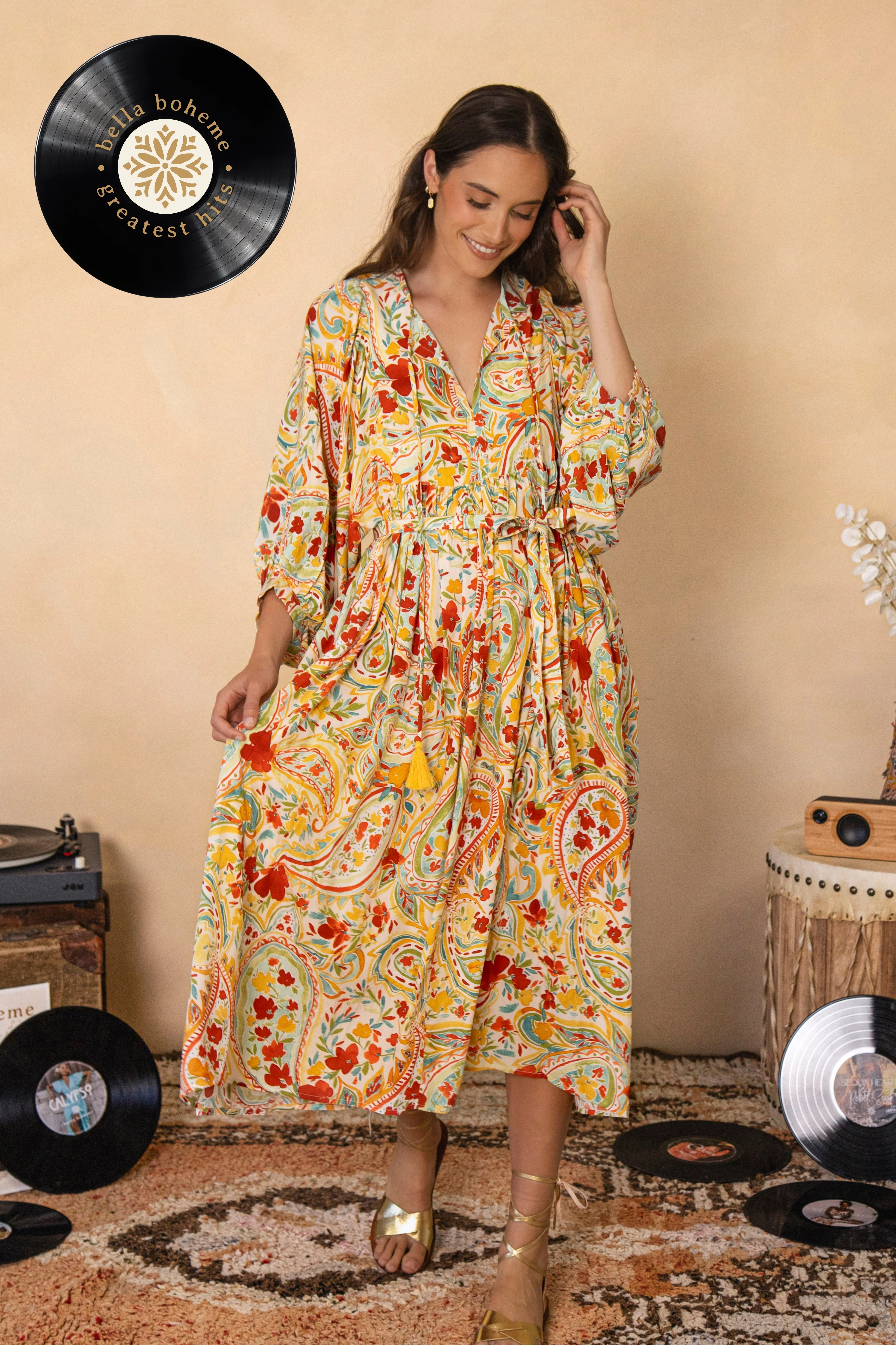 Sofia Midi Dress - Salsa - Image 8
