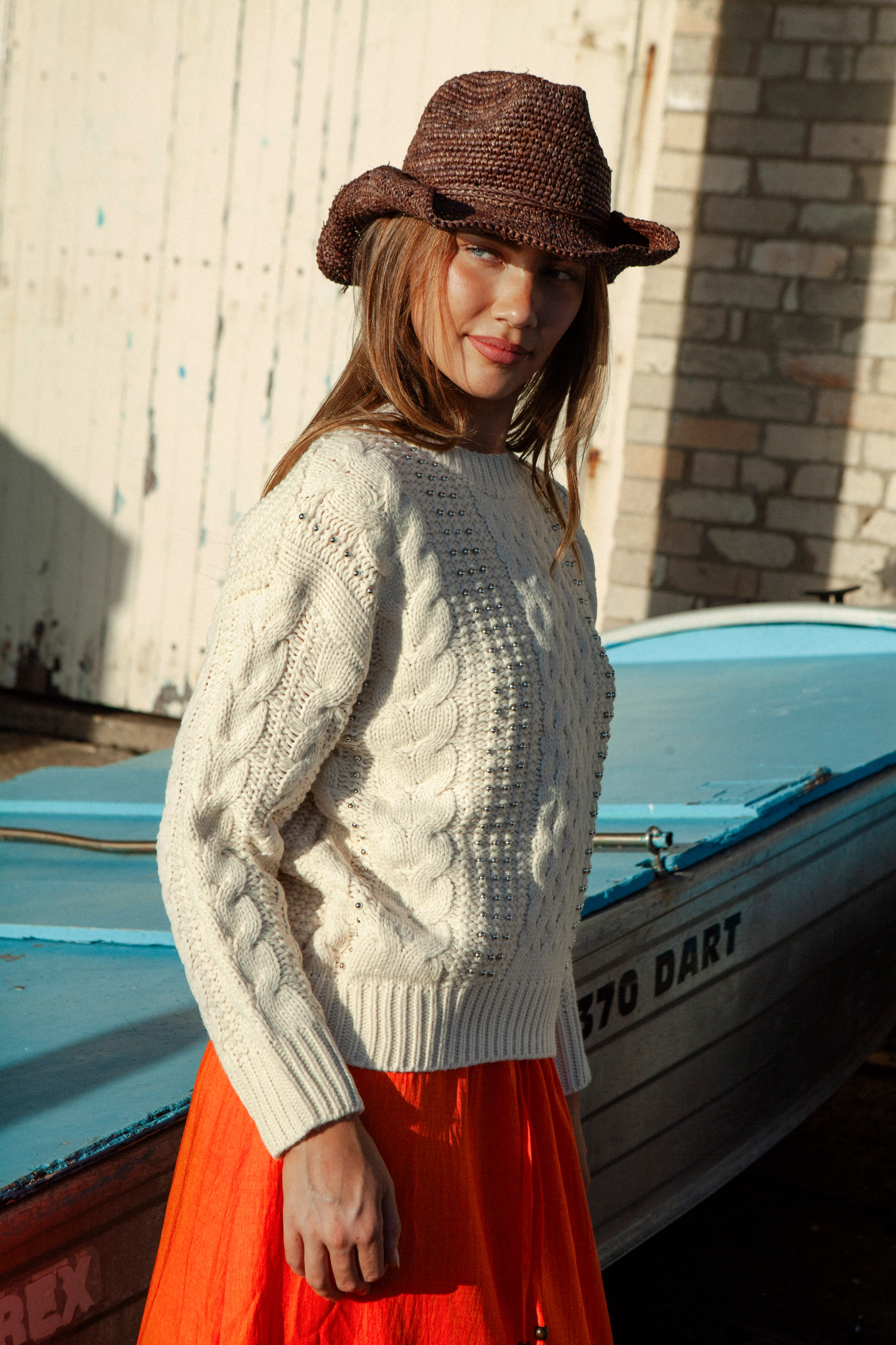 Sol Embellished Knit - Almond - Image 3