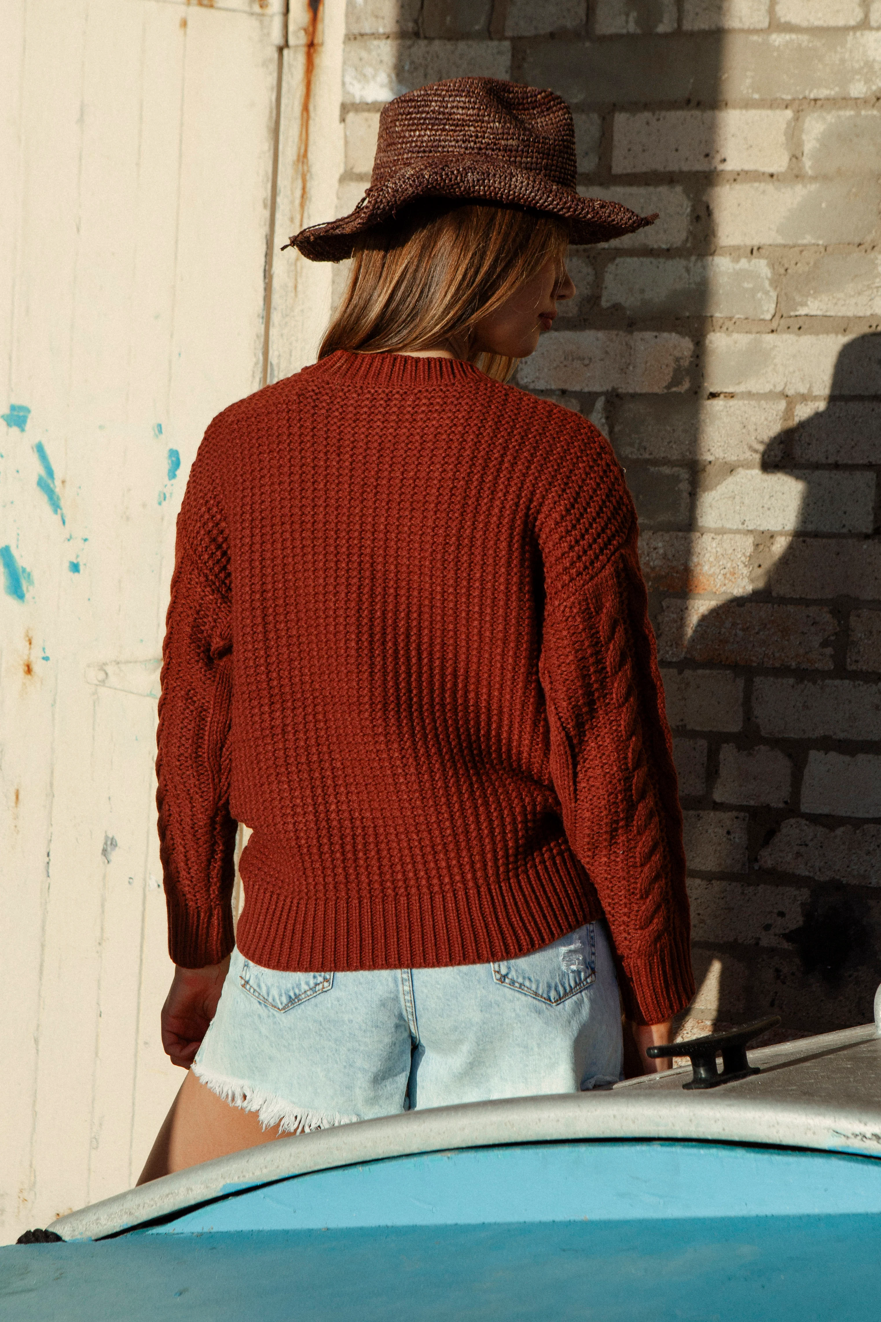 Sol Embellished Knit - Rust - Image 3