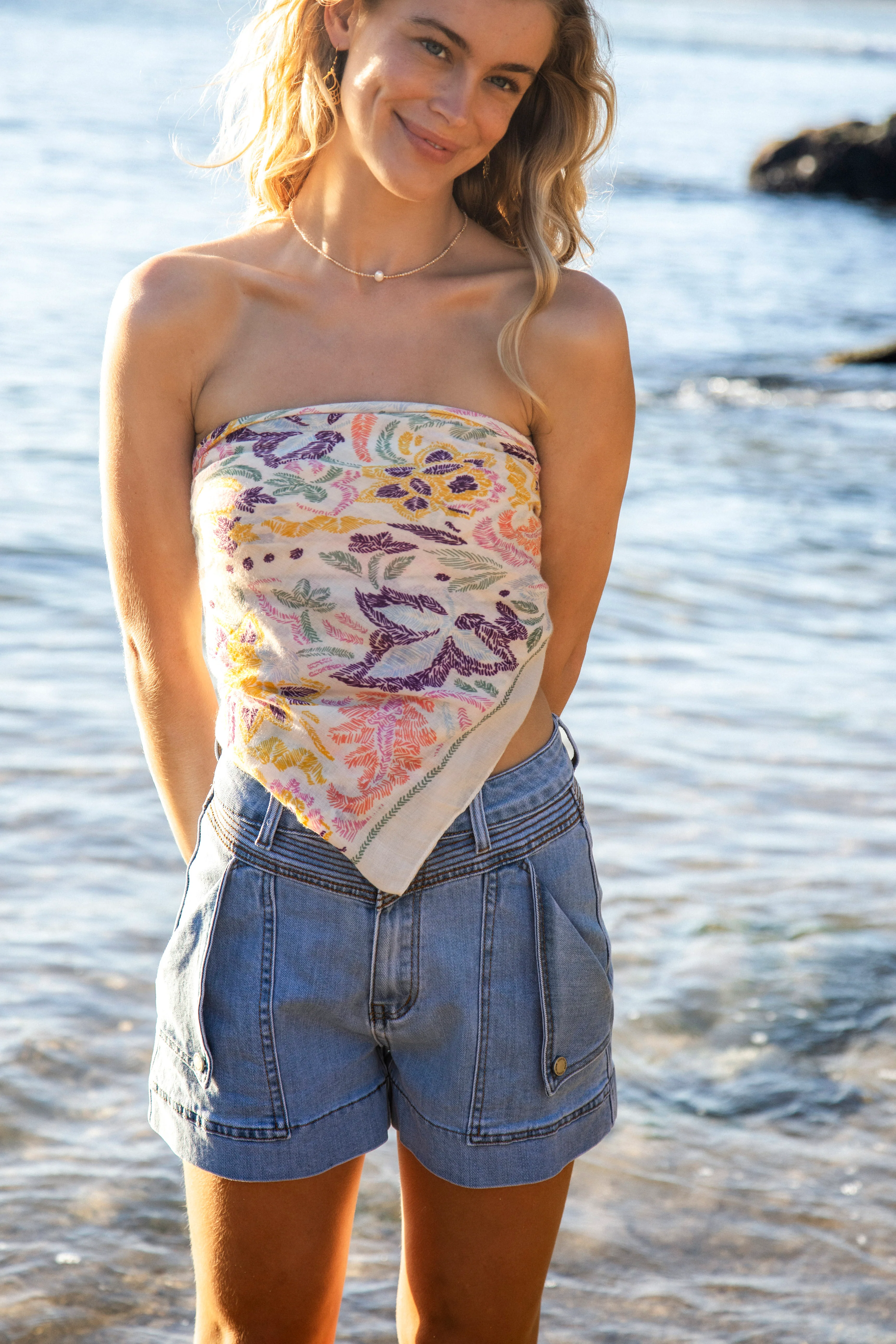 Floral Palm Scarf - Image 3