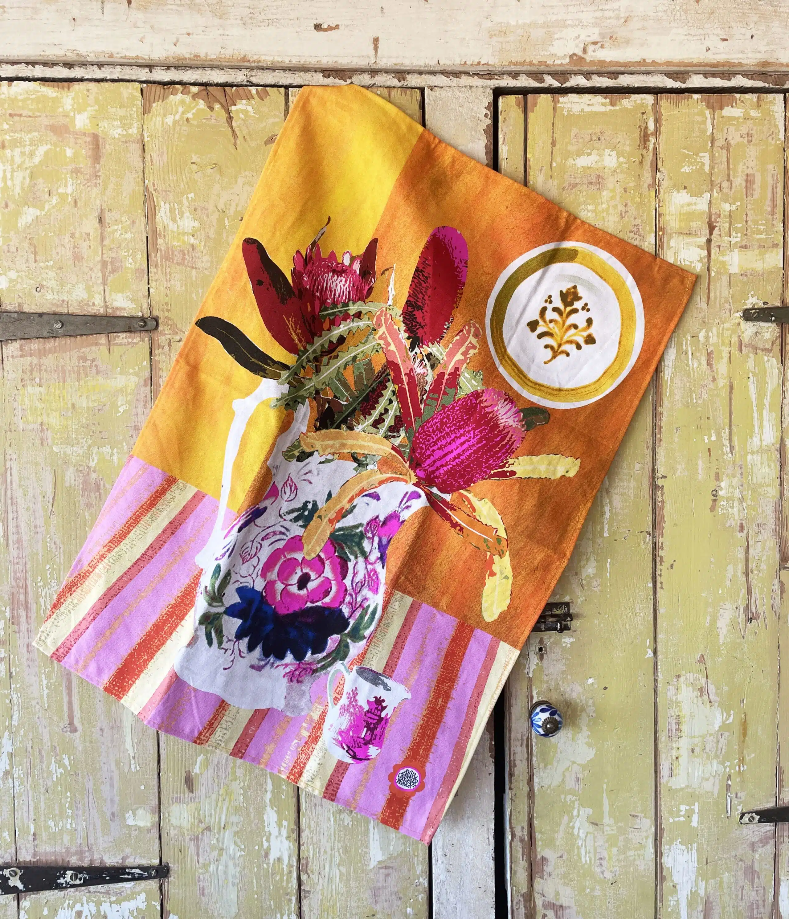 Tea Towel - Wildflower Yellow - Image 4