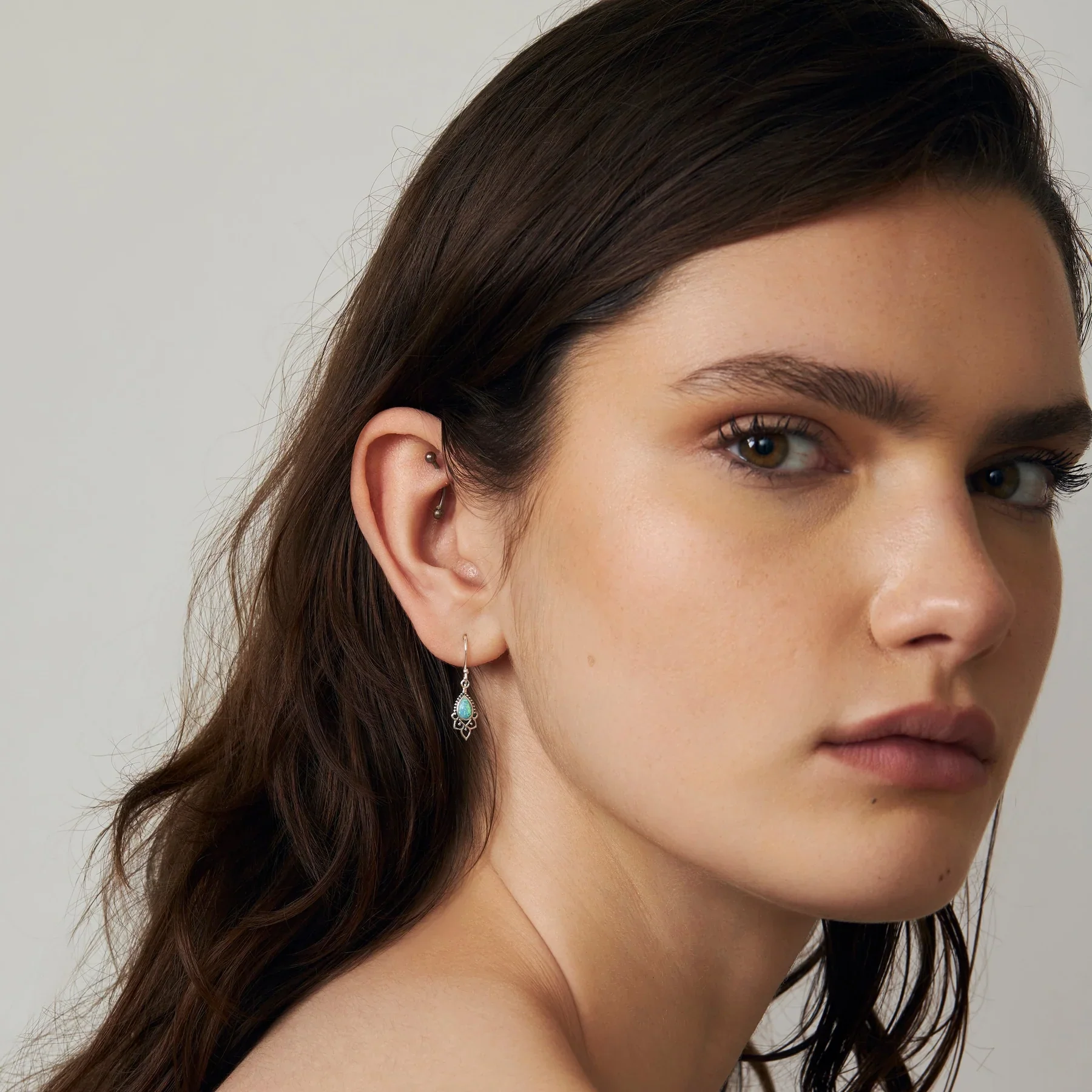 Templar Azure Opal Earrings - Image 2