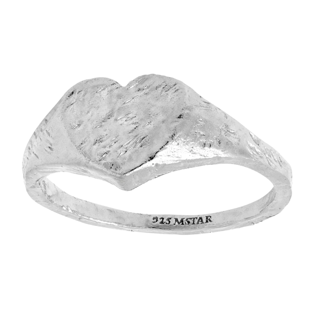 Textured Amore Signet Ring