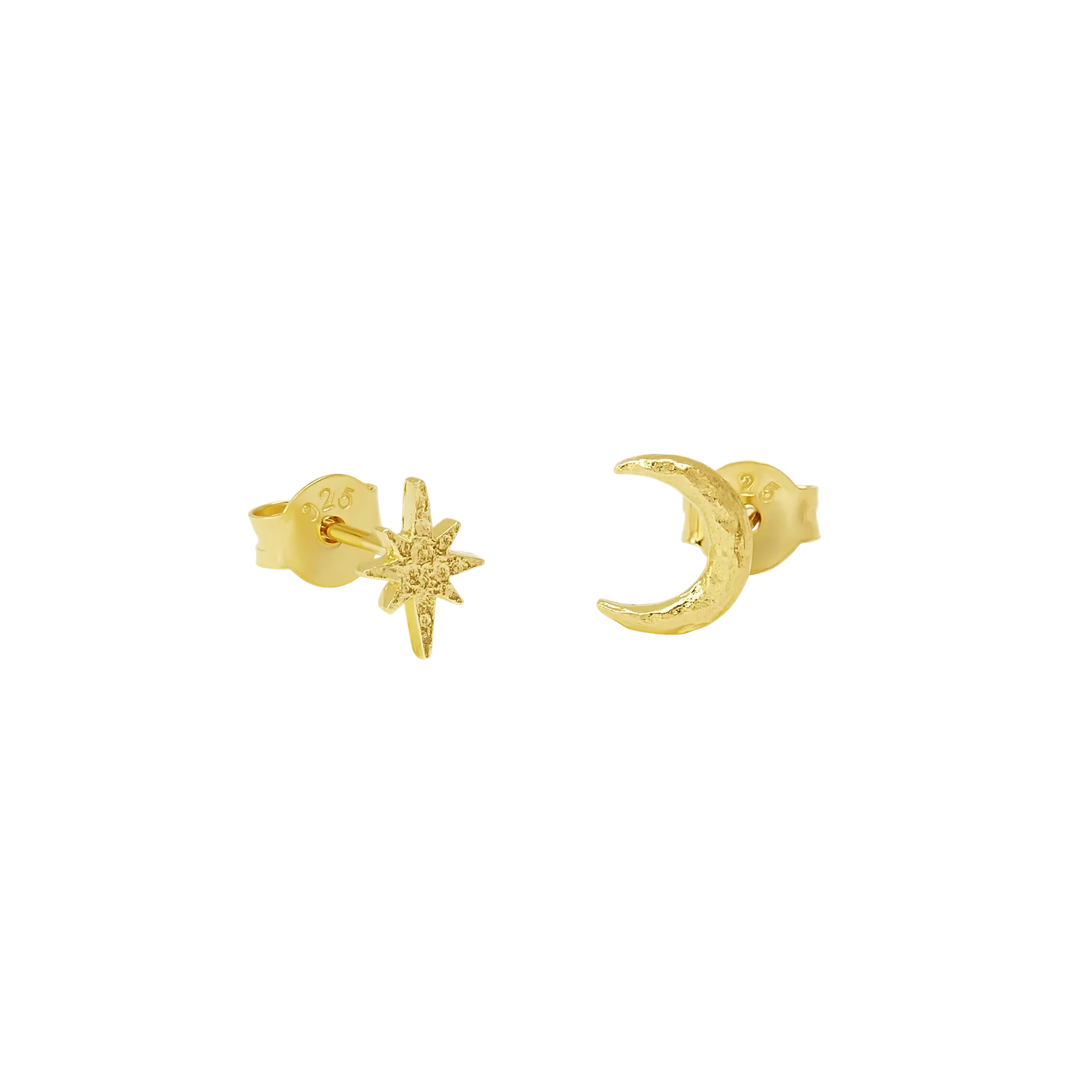 Textured Night Glow Studs Gold