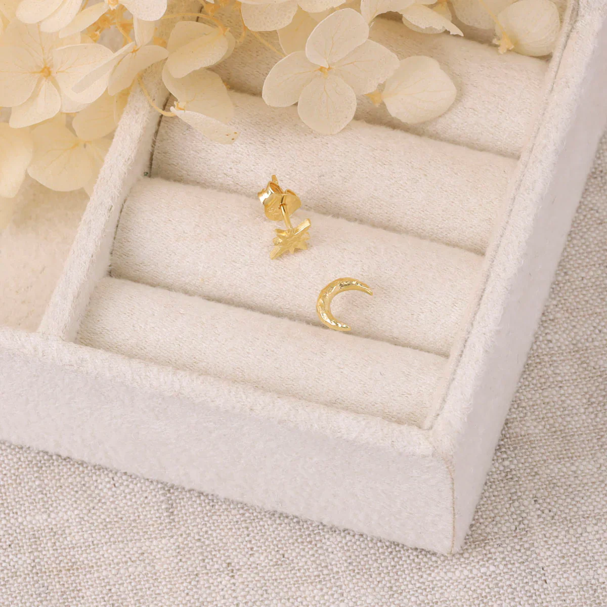 Textured Night Glow Studs Gold - Image 3