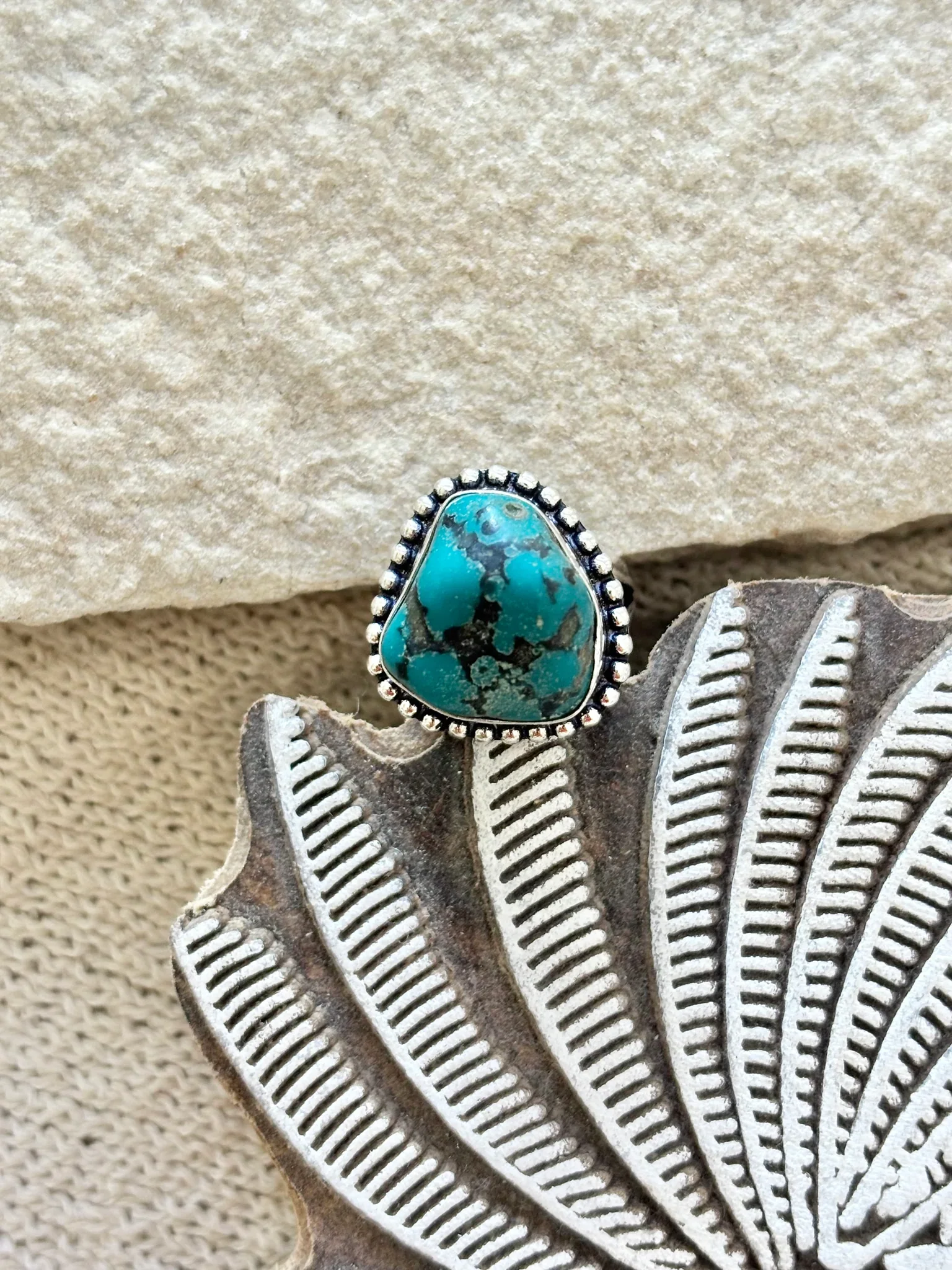 Turquoise Divine Ring - Rope