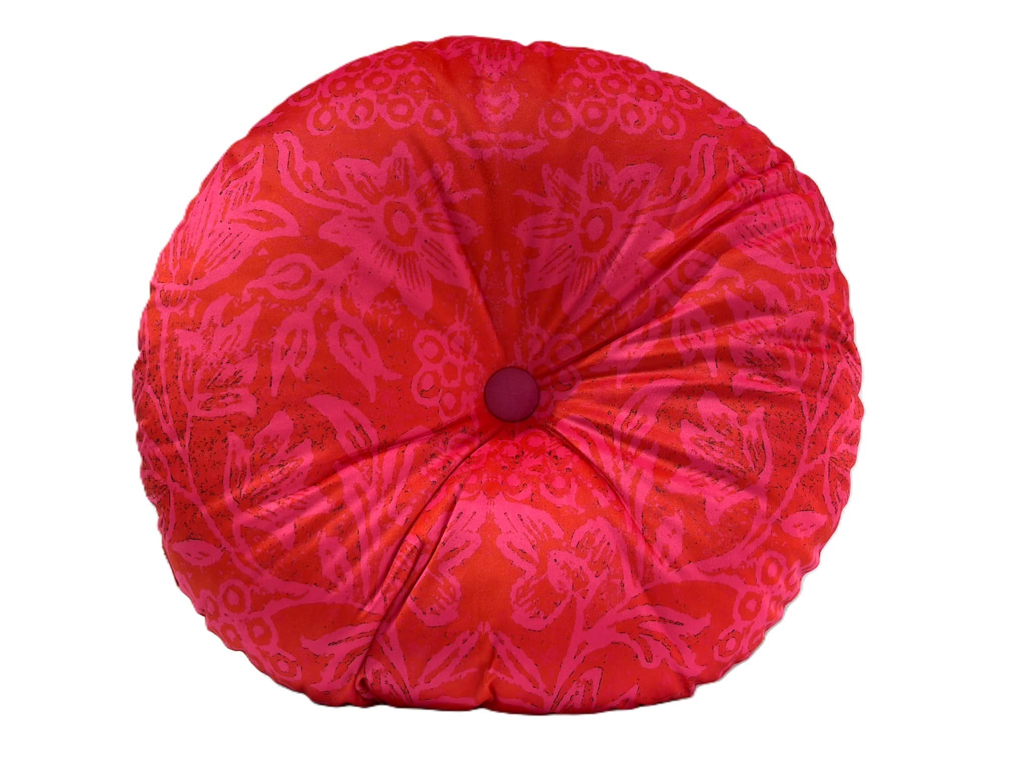 Velvet Cushion Round - Birds and Roses - Image 5