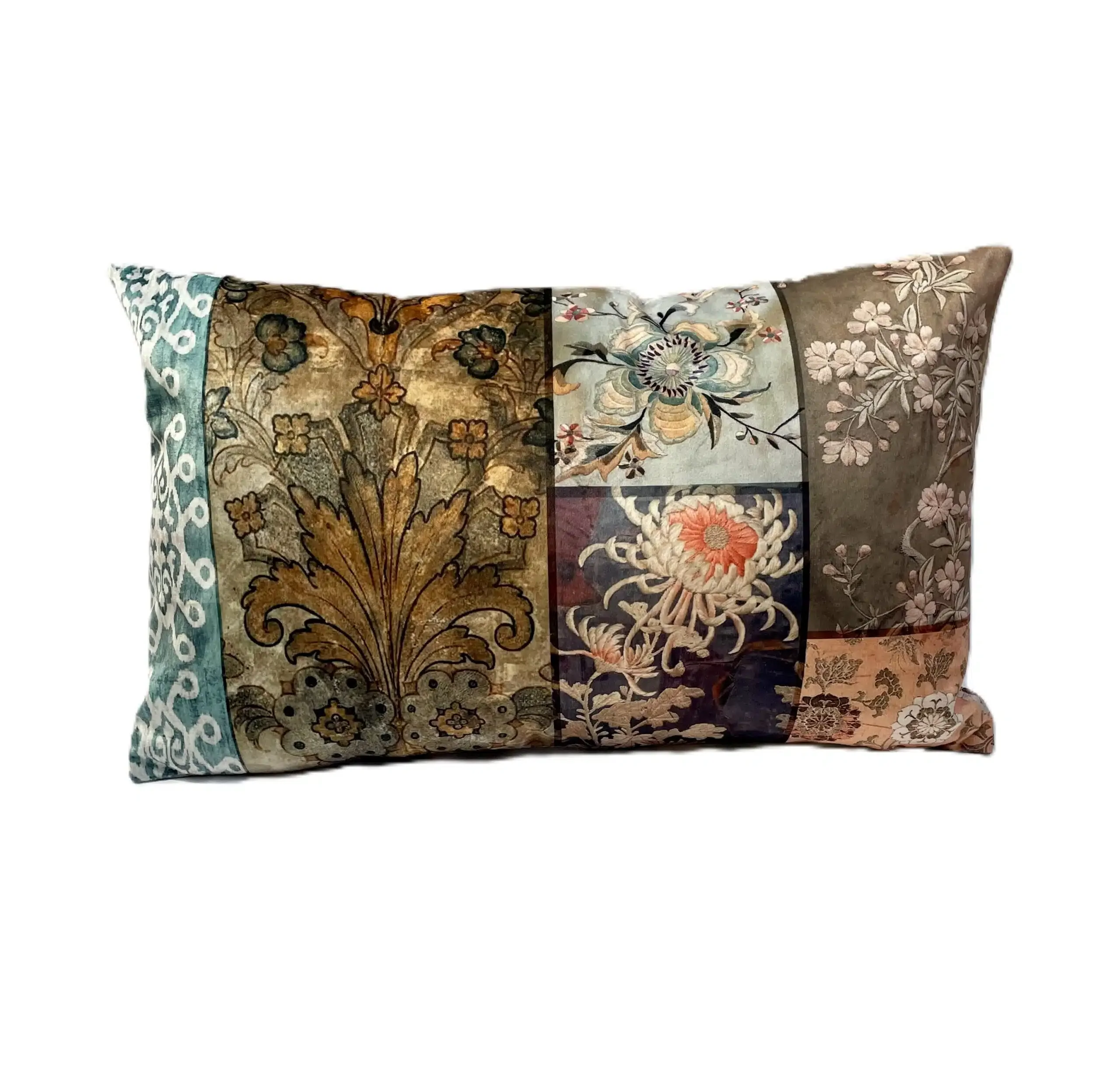Velvet Cushion Rectangle - Faded Grandeur